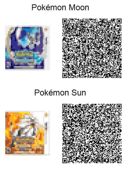 Pokemon Sun & Moon QR CODES : r/PokeMoonSun.